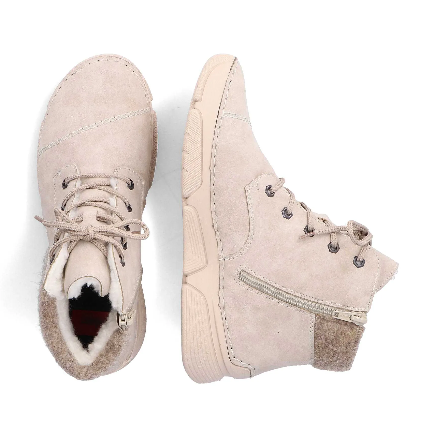 Rieker Women'S Corded Boots Light Beige