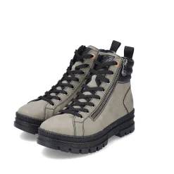 Rieker Women'S Corded Boots Grey-Green-Black