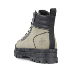 Rieker Women'S Corded Boots Grey-Green-Black