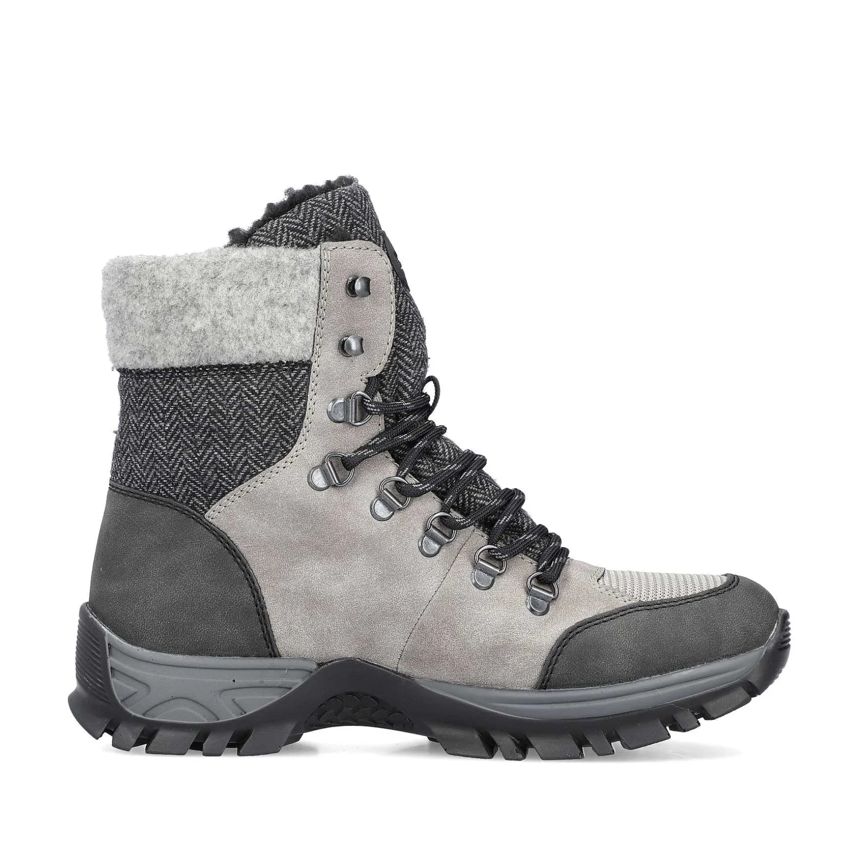 Rieker Women'S Corded Boots Silver Gray