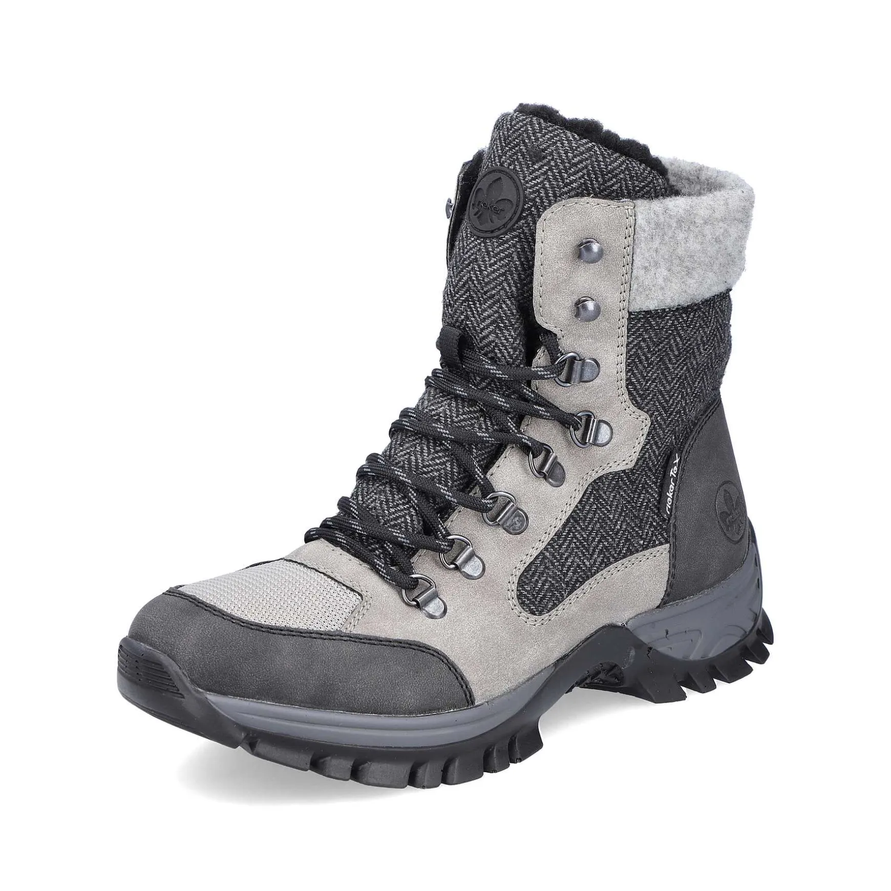Rieker Women'S Corded Boots Silver Gray