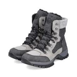 Rieker Women'S Corded Boots Silver Gray