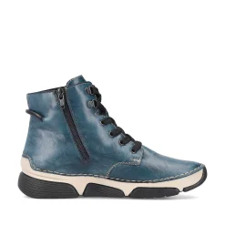 Rieker Women'S Corded Boots Cyan Blue