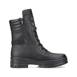 Rieker Women'S Corded Boots Deep Black