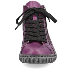 Rieker Women'S Corded Boots Aubergine-Black