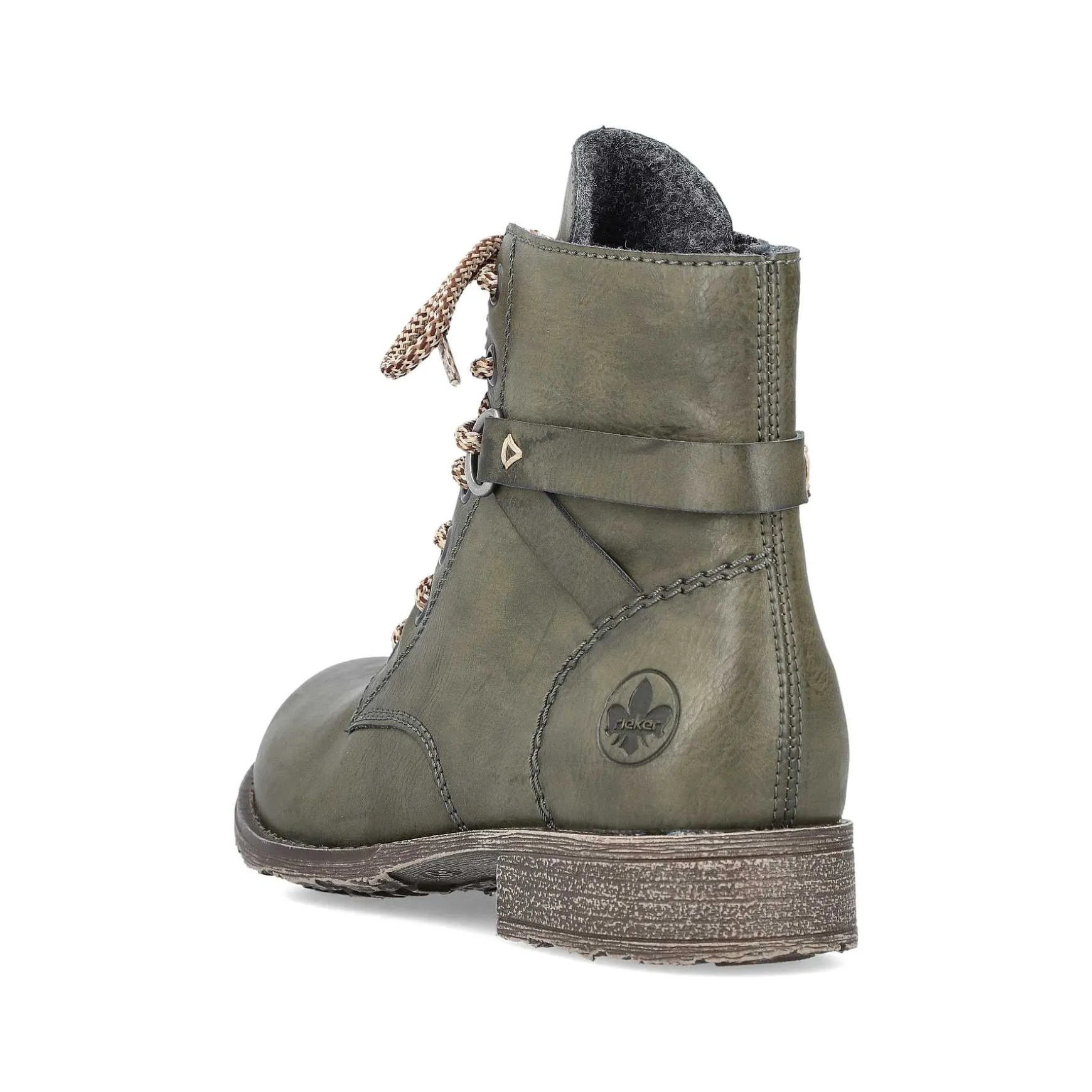 Rieker Women'S Corded Boots Olive Green