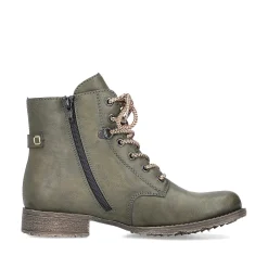 Rieker Women'S Corded Boots Olive Green