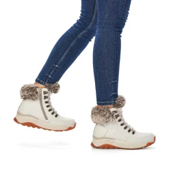 Rieker Women'S Corded Boots Frost White