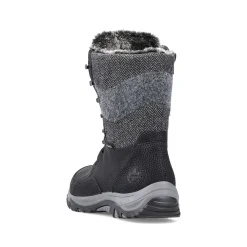 Rieker Women'S Corded Boots Deep Black