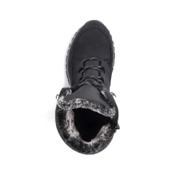 Rieker Women'S Corded Boots Deep Black