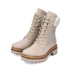 Rieker Women'S Corded Boots Sand Beige