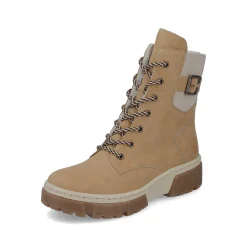 Rieker Women'S Corded Boots Camel Brown