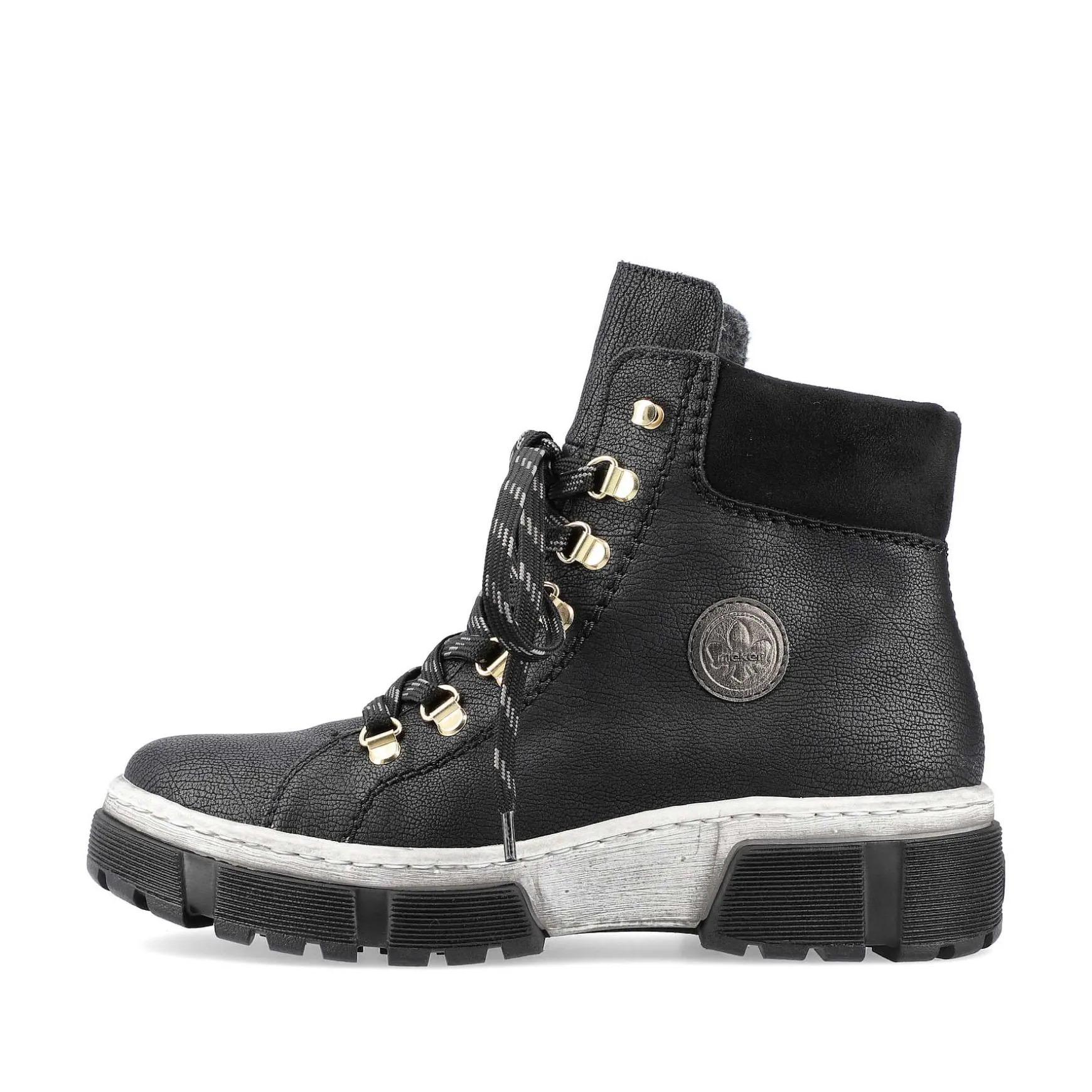 Rieker Women'S Corded Boots Deep Black