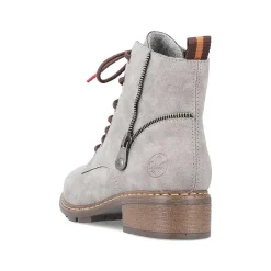 Rieker Women'S Corded Boots Silver Gray