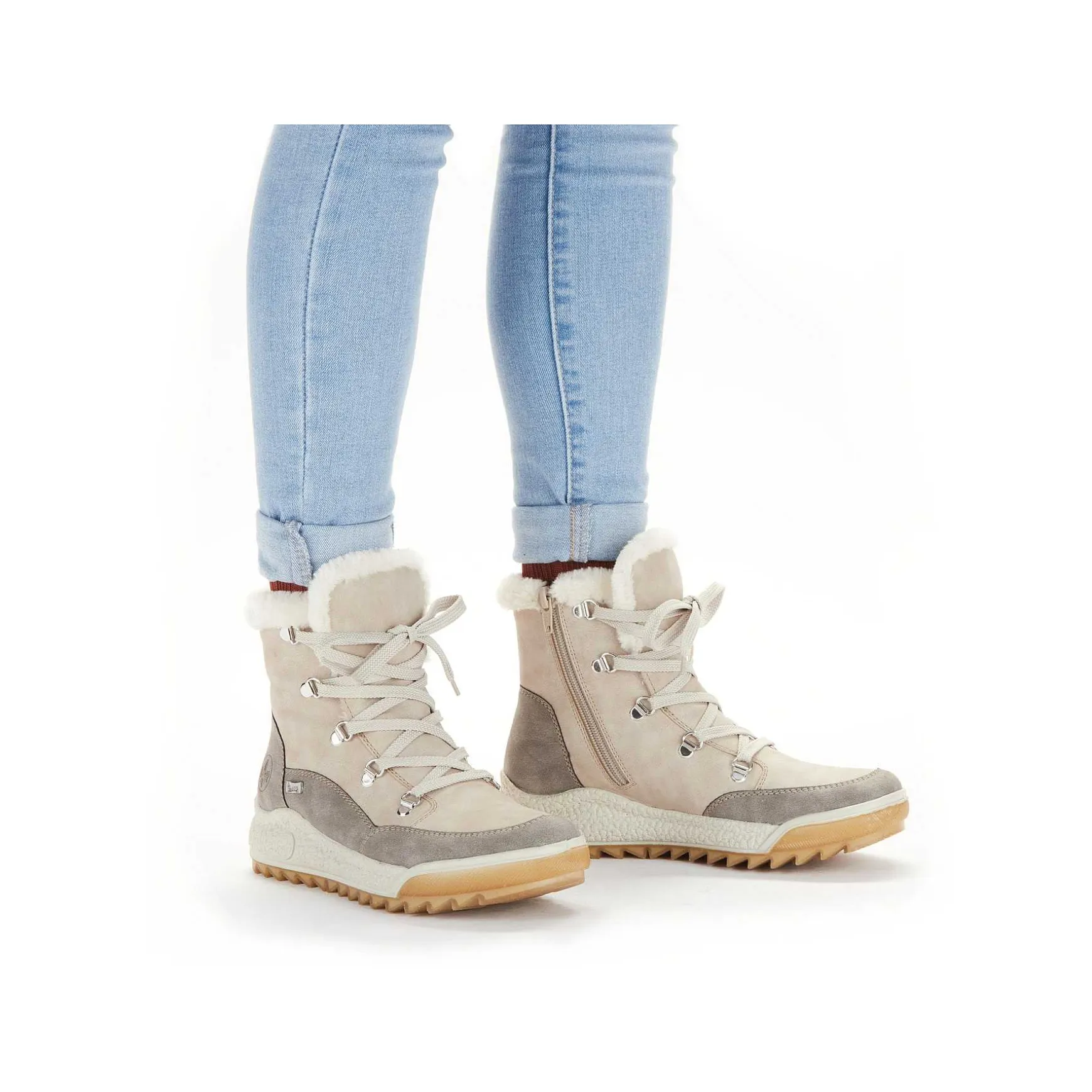 Rieker Women'S Corded Boots Light Beige