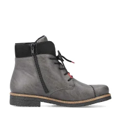 Rieker Women'S Corded Boots Platinum Gray