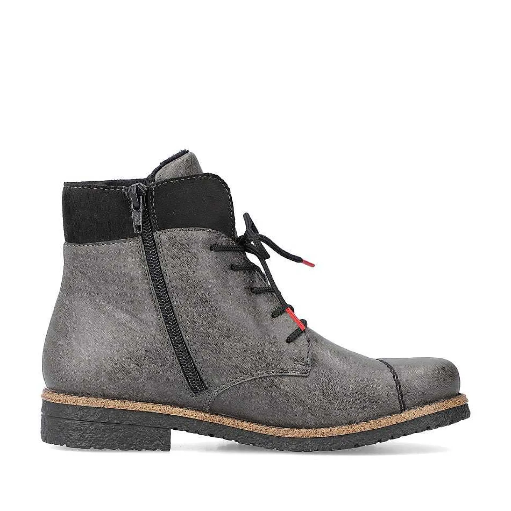 Rieker Women'S Corded Boots Platinum Gray