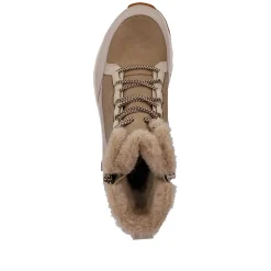 Rieker Women'S Corded Boots Cream Beige