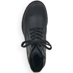 Rieker Women'S Corded Boots Deep Black