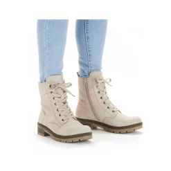 Rieker Women'S Corded Boots Light Beige