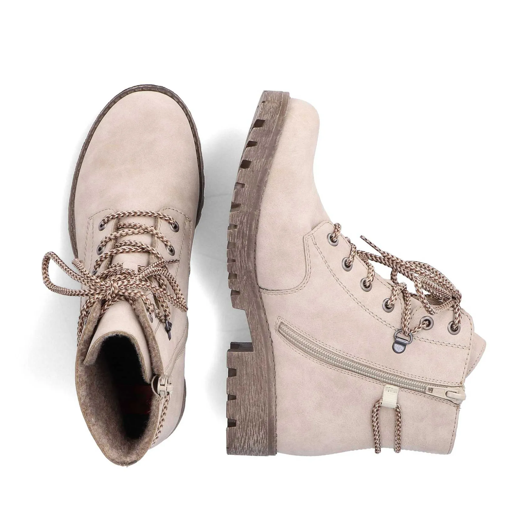 Rieker Women'S Corded Boots Light Beige