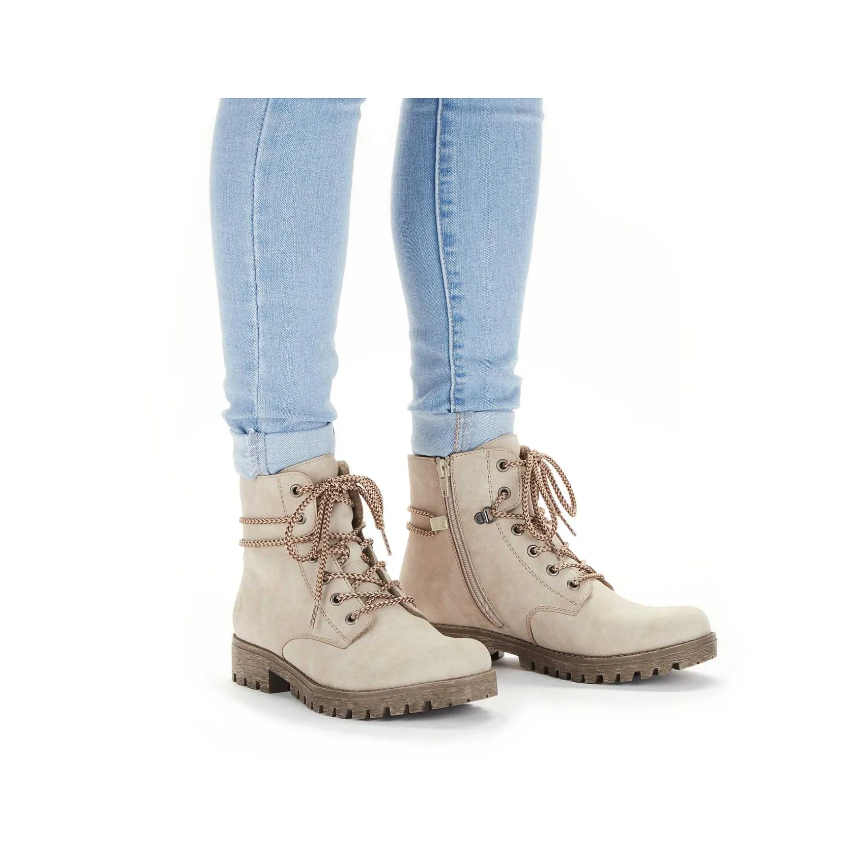 Rieker Women'S Corded Boots Light Beige