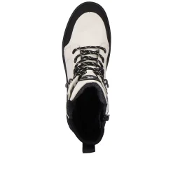 Rieker Women'S Corded Boots Snow-White Deep-Black