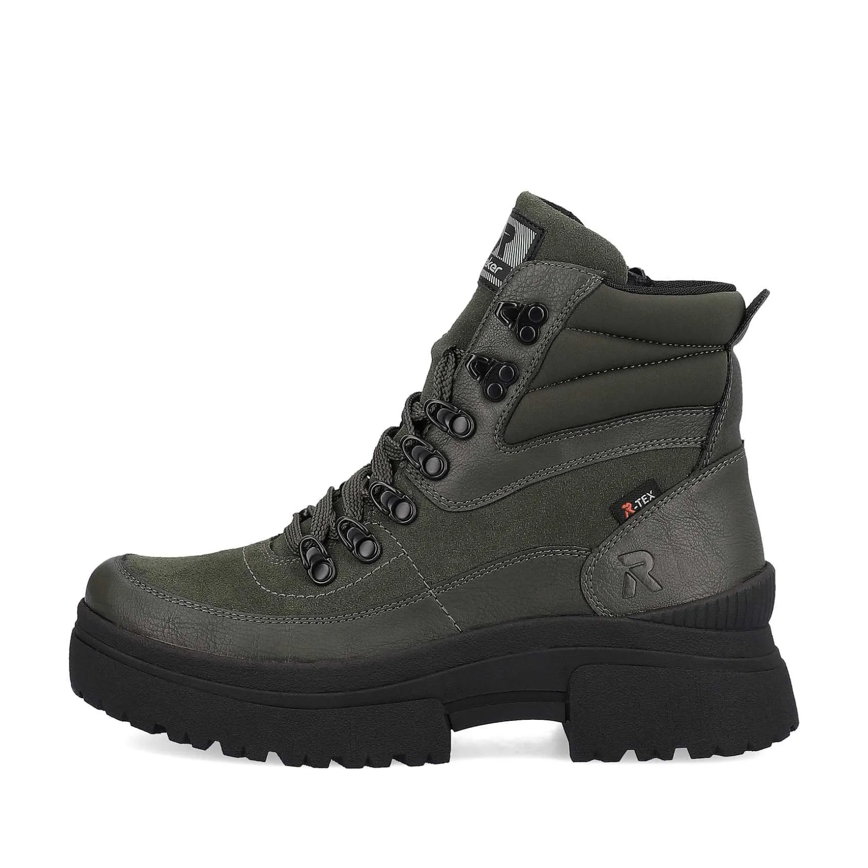 Rieker Women'S Corded Boots Army Green Black