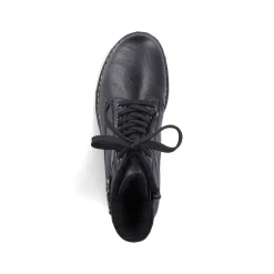 Rieker Women'S Corded Boots Deep Black