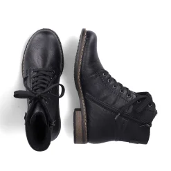 Rieker Women'S Corded Boots Deep Black