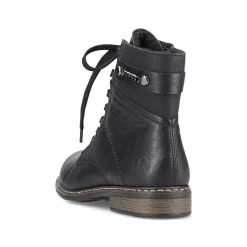 Rieker Women'S Corded Boots Deep Black