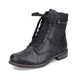 Rieker Women'S Corded Boots Deep Black