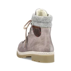 Rieker Women'S Corded Boots Platinum Gray