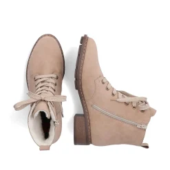 Rieker Women'S Corded Boots Sand Beige