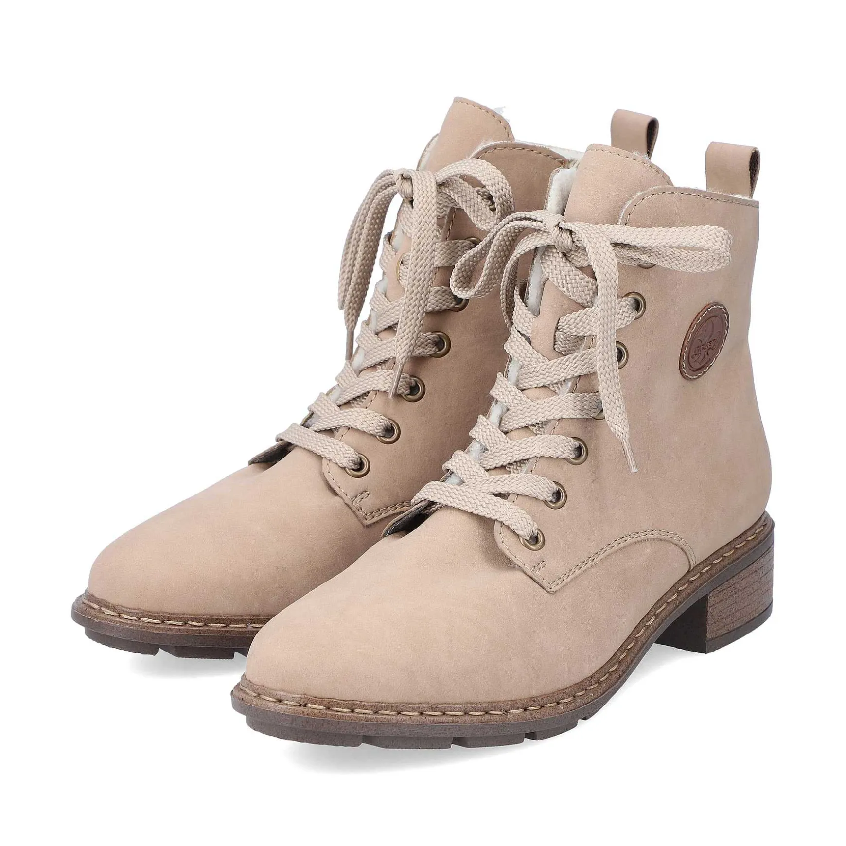 Rieker Women'S Corded Boots Sand Beige