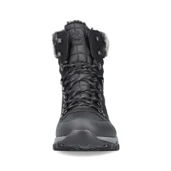 Rieker Women'S Corded Boots Deep Black