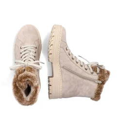 Rieker Women'S Corded Boots Light Beige