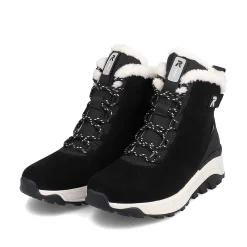 Rieker Women'S Corded Boots Deep Black Pearl