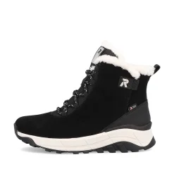 Rieker Women'S Corded Boots Deep Black Pearl