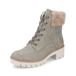 Rieker Women'S Corded Boots Khaki-Brown