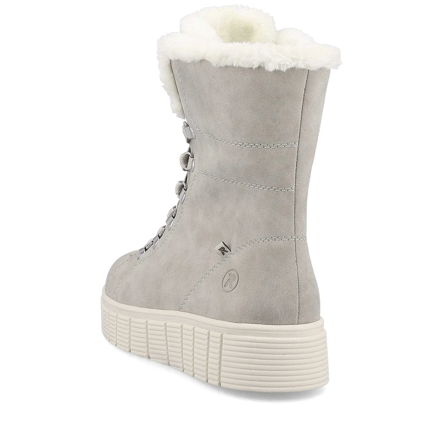 Rieker Women'S Corded Boots Platinum Grey