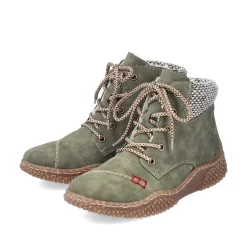 Rieker Women'S Corded Boots Leaf Green