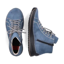 Rieker Women'S Corded Boots Blue Gray