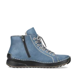 Rieker Women'S Corded Boots Blue Gray