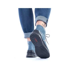 Rieker Women'S Corded Boots Blue Gray