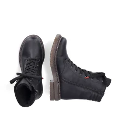 Rieker Women'S Corded Boots Deep Black