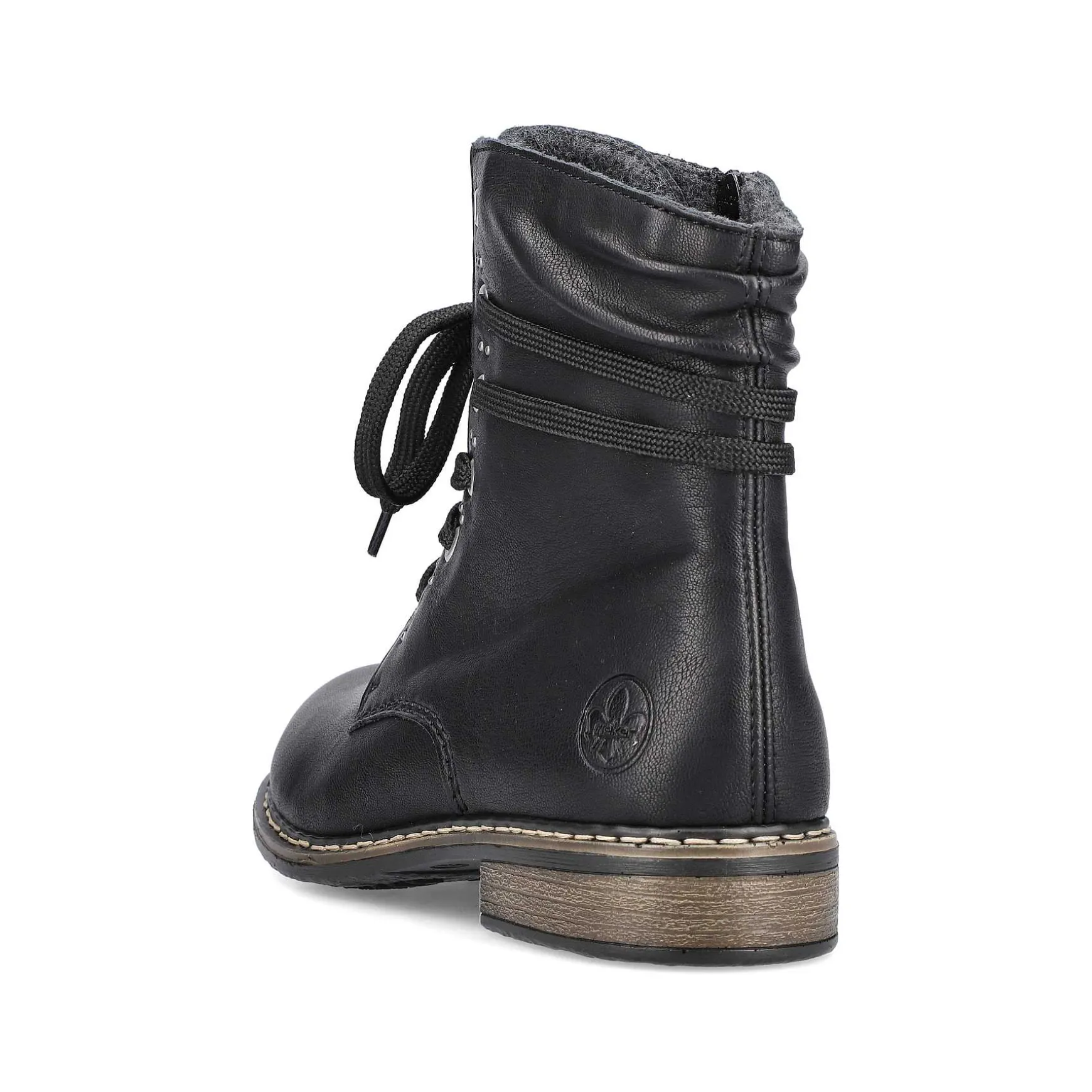 Rieker Women'S Corded Boots Asphalt Black