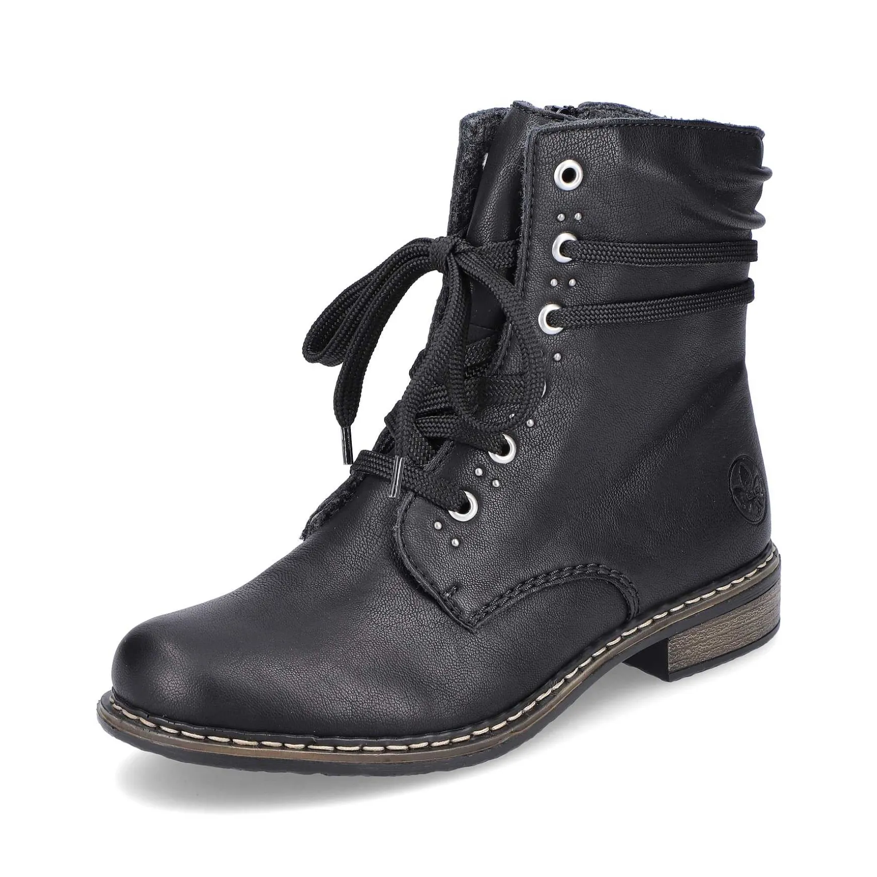 Rieker Women'S Corded Boots Asphalt Black
