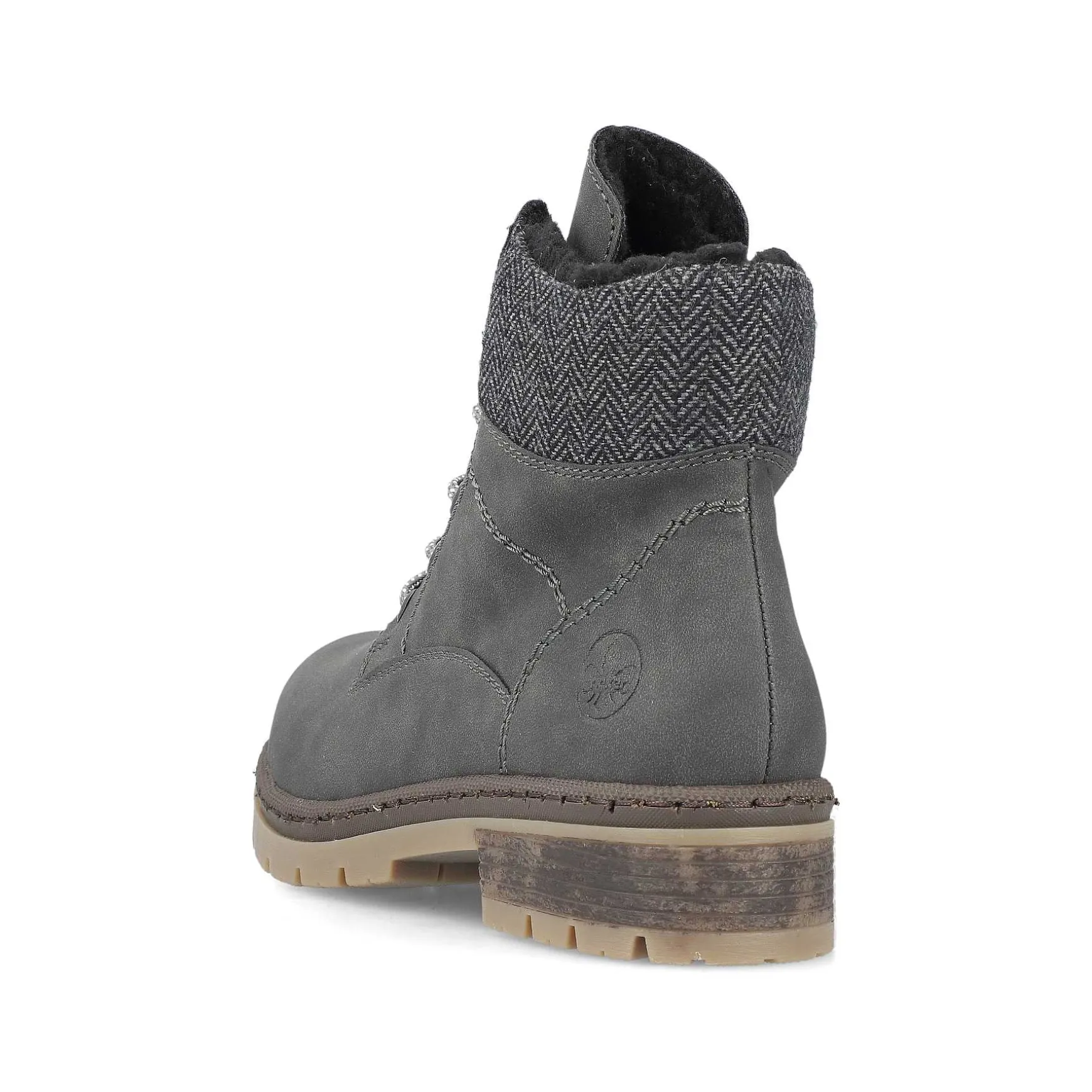 Rieker Women'S Corded Boots Asphalt Gray