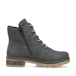 Rieker Women'S Corded Boots Asphalt Gray